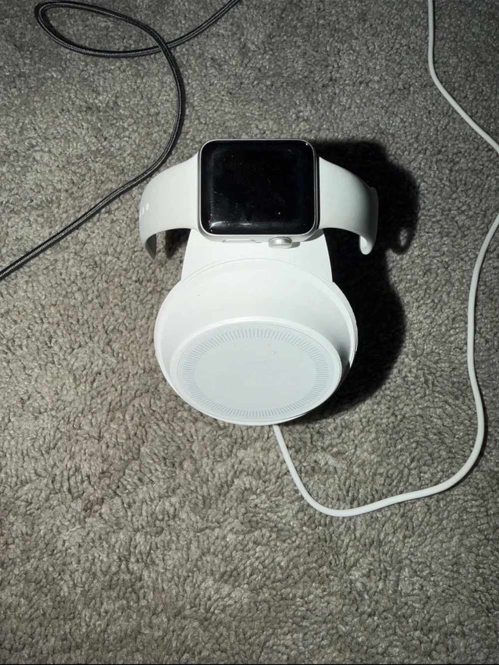 White series 3 Apple Watch  with White Silicone Band. 42mm. 8GB.